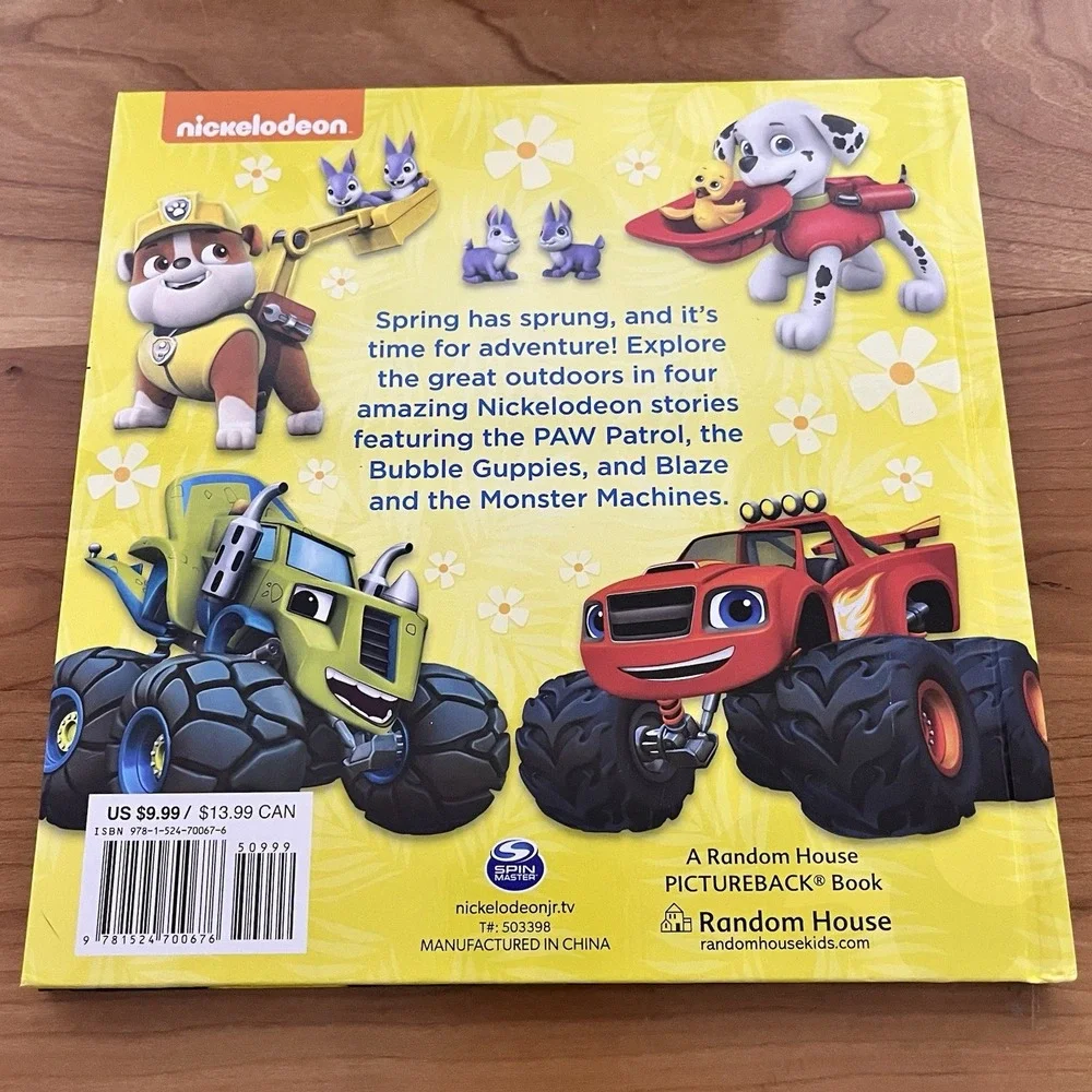 Spring is Everywhere Nickelodeon Hardcover Paw Patrol Bubble Guppies & More Book